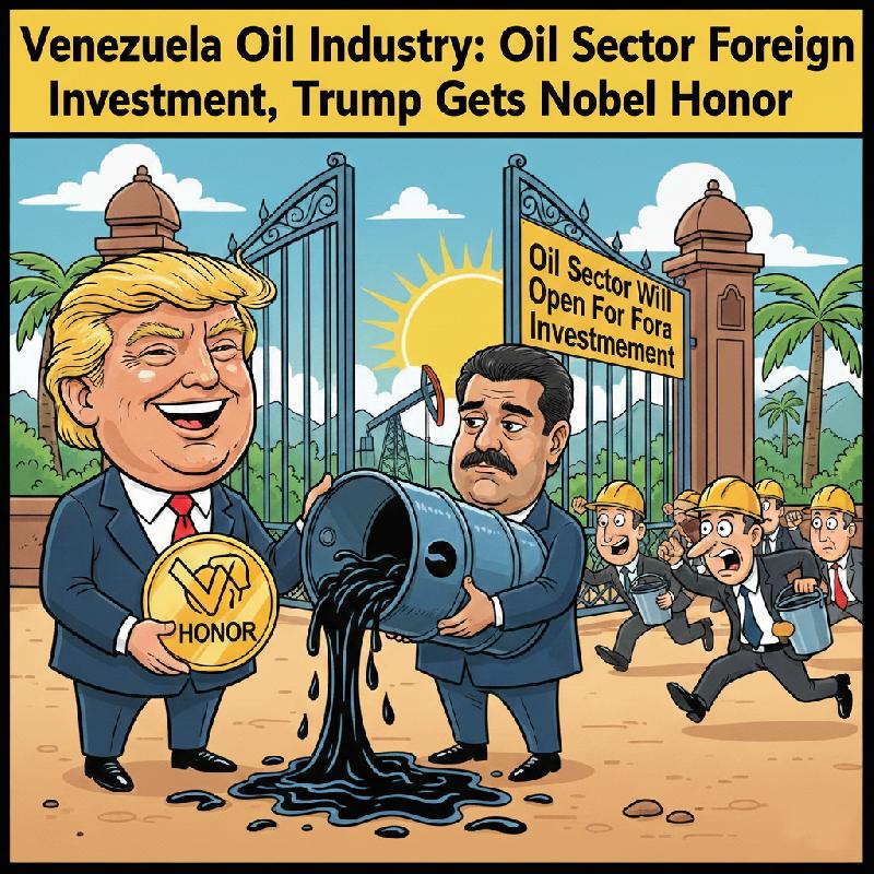 Venezuela Oil Industry: विदेशी निवेश के लिए खुलेगा तेल क्षेत्र, ट्रंप को मिला नोबेल सम्मान
